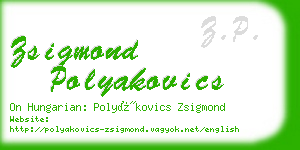 zsigmond polyakovics business card